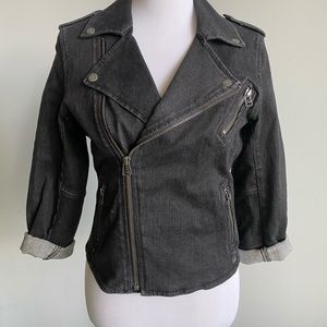 AE Dark Denim Zipper Jacket